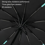 60 Bone Sunny Rain Dual-use Automatic Umbrella Wind-resistant Reinforced Sunshade UV Sun Umbrella, 60 Bones