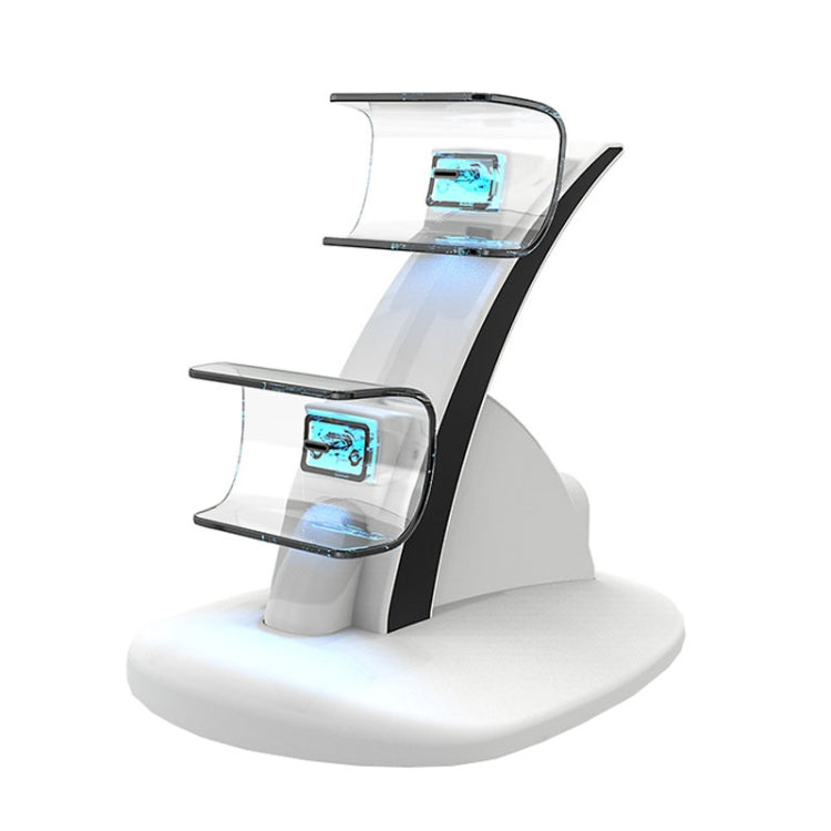 Support de chargement double pour manette sans fil iplay HBP-253 pour PS5, HBP-253 (blanc), HBP-253 (noir)