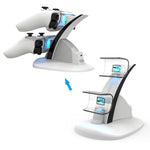 Support de chargement double pour manette sans fil iplay HBP-253 pour PS5, HBP-253 (blanc), HBP-253 (noir)