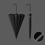 16 Bone Automatic Long Handle Double Sunny And Rain Dual Use Umbrella, With Waterproof Cover Beige, With Waterproof Cover Black, With Waterproof Cover Purple, With Waterproof Cover Green, With Waterproof Cover White, With Waterproof Cover Matcha       ...