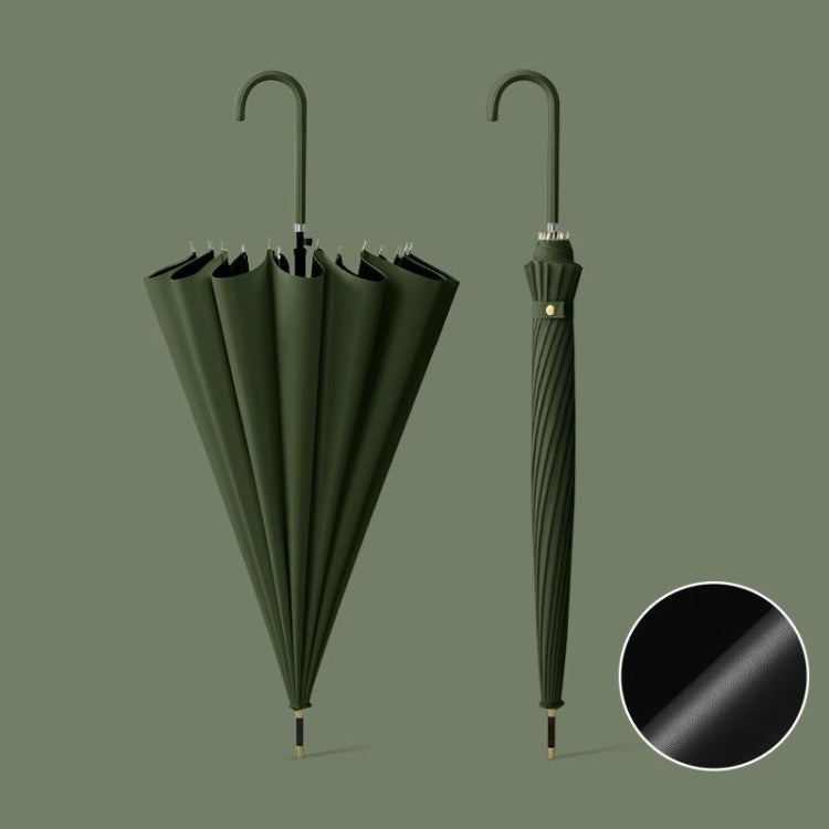 16 Bone Automatic Long Handle Double Sunny And Rain Dual Use Umbrella, With Waterproof Cover Beige, With Waterproof Cover Black, With Waterproof Cover Purple, With Waterproof Cover Green, With Waterproof Cover White, With Waterproof Cover Matcha       ...