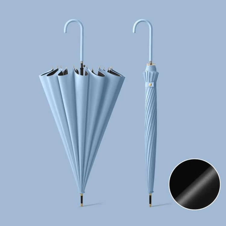 16 Bone Automatic Long Handle Double Sunny And Rain Dual Use Umbrella, With Waterproof Cover Beige, With Waterproof Cover Black, With Waterproof Cover Purple, With Waterproof Cover Green, With Waterproof Cover White, With Waterproof Cover Matcha       ...