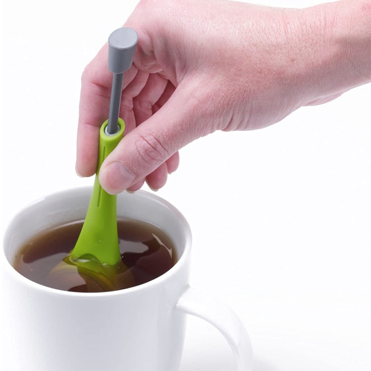 Tea Strainer Reusable Tea Infuser Built-In Plunger Portable Food-Grade Plastic Tea&Coffee Strainer