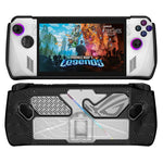 Étui de protection pour console de jeu ASUS ROG Ally en PC et TPU avec support, noir et transparent, blanc et transparent