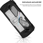 Étui de protection pour console de jeu ASUS ROG Ally en PC et TPU avec support, noir et transparent, blanc et transparent