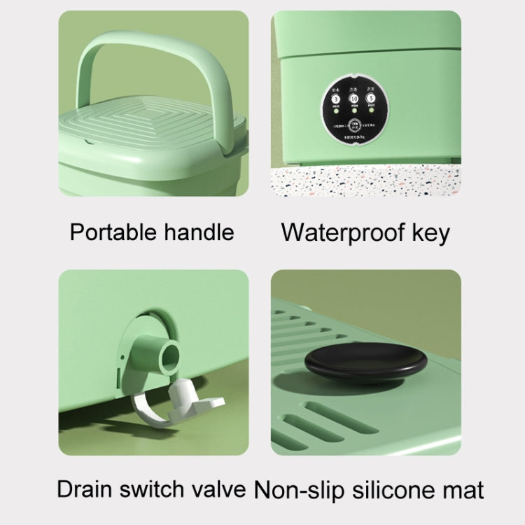 Mini Portable Folding Household Washing Machine Underwear Washer, Fruit Green, Fruit Green + Blue Light Antibacterial