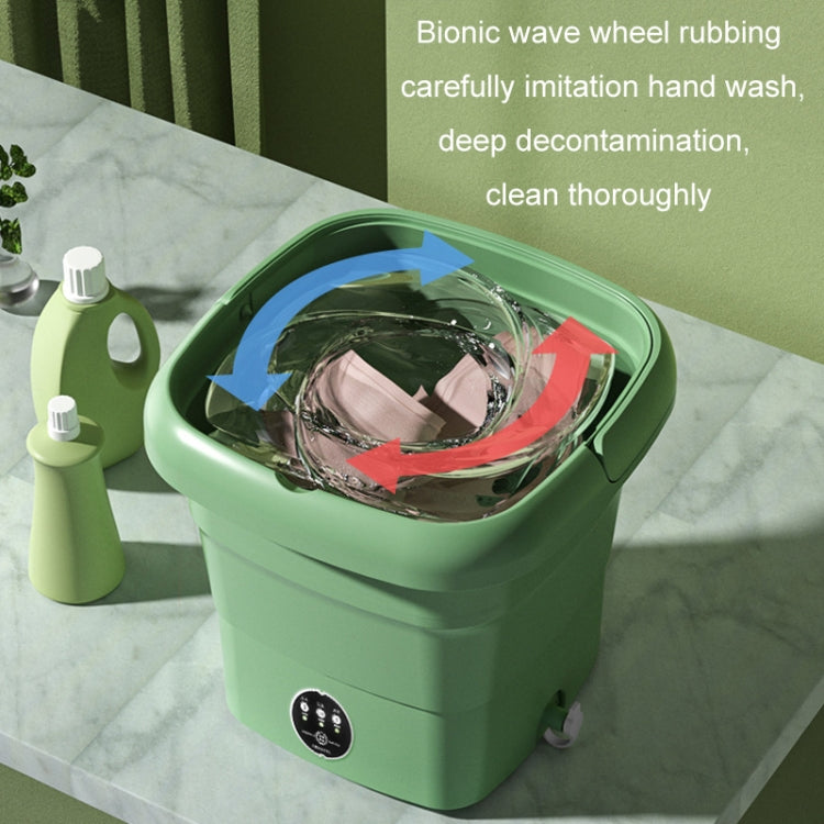 Mini Portable Folding Household Washing Machine Underwear Washer, Fruit Green, Fruit Green + Blue Light Antibacterial