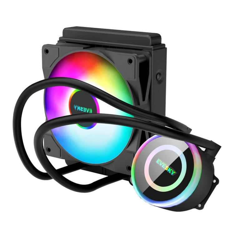 مبرد مياه EVESKY مروحة CPU RGB، مروحة، مبرد سائل مدمج، 120مم ملون، 120مم RGB، 240مم، 360مم