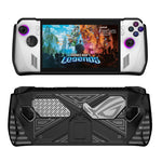 Coque souple en TPU avec support de fixation pour console de jeu Asus ROG Ally, disponible en noir et blanc.