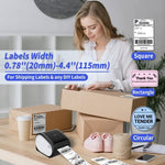 طابعة ملصقات شحن حرارية بلوتوث Phomemo D520-BT، طابعة مكتبية لاسلكية لملصقات الباركود والعناوين، الولايات المتحدة، الاتحاد الأوروبي