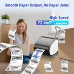 طابعة ملصقات شحن حرارية بلوتوث Phomemo D520-BT، طابعة مكتبية لاسلكية لملصقات الباركود والعناوين، الولايات المتحدة، الاتحاد الأوروبي