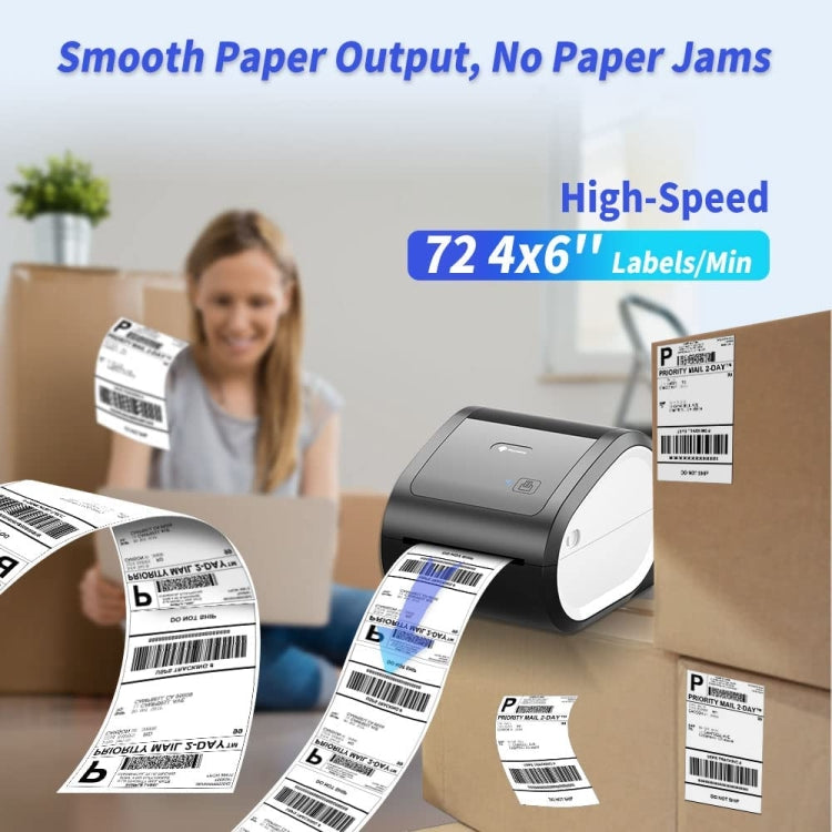 طابعة ملصقات شحن حرارية بلوتوث Phomemo D520-BT، طابعة مكتبية لاسلكية لملصقات الباركود والعناوين، الولايات المتحدة، الاتحاد الأوروبي