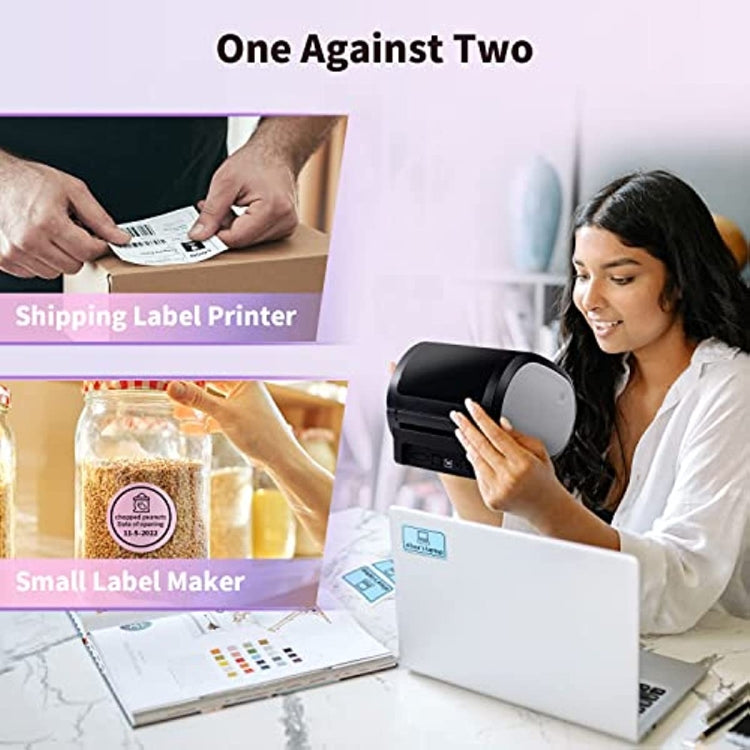 طابعة ملصقات شحن حرارية بلوتوث Phomemo D520-BT، طابعة مكتبية لاسلكية لملصقات الباركود والعناوين، الولايات المتحدة، الاتحاد الأوروبي