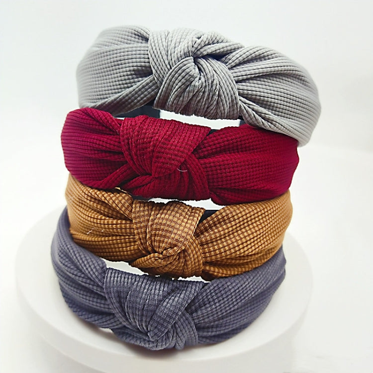 5cm Wide-brimmed Pressed Hair Solid Color Headband