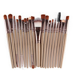 20pcs/set Wooden Handle Makeup Brush Set Beauty Tool Brushes, Coffee, Gold+Black, Black+White, Full Black, Black+Coffee, Brown+White, Gold+Pink, Brown+Green, Brown+Pink, Brown+Black, Gold+White, Gold+Green, Black+Green, Black+Pink, Brown+Purple        ...