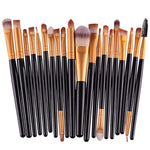 20pcs/set Wooden Handle Makeup Brush Set Beauty Tool Brushes, Coffee, Gold+Black, Black+White, Full Black, Black+Coffee, Brown+White, Gold+Pink, Brown+Green, Brown+Pink, Brown+Black, Gold+White, Gold+Green, Black+Green, Black+Pink, Brown+Purple        ...