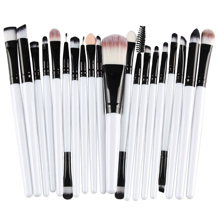 20pcs/set Wooden Handle Makeup Brush Set Beauty Tool Brushes, Coffee, Gold+Black, Black+White, Full Black, Black+Coffee, Brown+White, Gold+Pink, Brown+Green, Brown+Pink, Brown+Black, Gold+White, Gold+Green, Black+Green, Black+Pink, Brown+Purple        ...