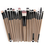 20pcs/set Wooden Handle Makeup Brush Set Beauty Tool Brushes, Coffee, Gold+Black, Black+White, Full Black, Black+Coffee, Brown+White, Gold+Pink, Brown+Green, Brown+Pink, Brown+Black, Gold+White, Gold+Green, Black+Green, Black+Pink, Brown+Purple        ...