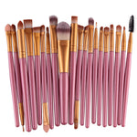 20pcs/set Wooden Handle Makeup Brush Set Beauty Tool Brushes, Coffee, Gold+Black, Black+White, Full Black, Black+Coffee, Brown+White, Gold+Pink, Brown+Green, Brown+Pink, Brown+Black, Gold+White, Gold+Green, Black+Green, Black+Pink, Brown+Purple        ...