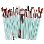 20pcs/set Wooden Handle Makeup Brush Set Beauty Tool Brushes, Coffee, Gold+Black, Black+White, Full Black, Black+Coffee, Brown+White, Gold+Pink, Brown+Green, Brown+Pink, Brown+Black, Gold+White, Gold+Green, Black+Green, Black+Pink, Brown+Purple        ...