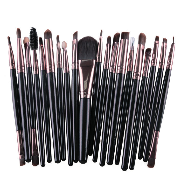 20pcs/set Wooden Handle Makeup Brush Set Beauty Tool Brushes, Coffee, Gold+Black, Black+White, Full Black, Black+Coffee, Brown+White, Gold+Pink, Brown+Green, Brown+Pink, Brown+Black, Gold+White, Gold+Green, Black+Green, Black+Pink, Brown+Purple        ...