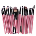 20pcs/set Wooden Handle Makeup Brush Set Beauty Tool Brushes, Coffee, Gold+Black, Black+White, Full Black, Black+Coffee, Brown+White, Gold+Pink, Brown+Green, Brown+Pink, Brown+Black, Gold+White, Gold+Green, Black+Green, Black+Pink, Brown+Purple        ...