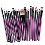 20pcs/set Wooden Handle Makeup Brush Set Beauty Tool Brushes, Coffee, Gold+Black, Black+White, Full Black, Black+Coffee, Brown+White, Gold+Pink, Brown+Green, Brown+Pink, Brown+Black, Gold+White, Gold+Green, Black+Green, Black+Pink, Brown+Purple        ...