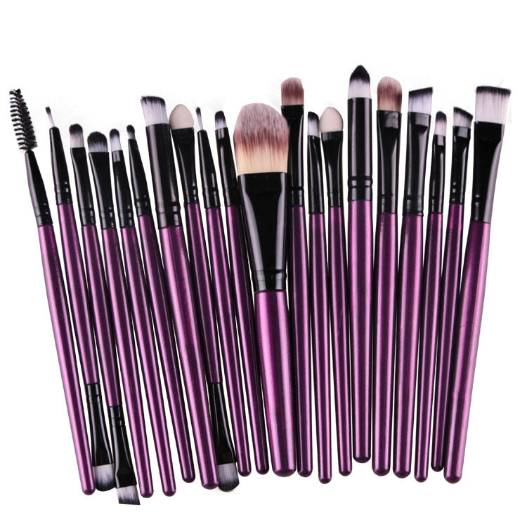 20pcs/set Wooden Handle Makeup Brush Set Beauty Tool Brushes, Coffee, Gold+Black, Black+White, Full Black, Black+Coffee, Brown+White, Gold+Pink, Brown+Green, Brown+Pink, Brown+Black, Gold+White, Gold+Green, Black+Green, Black+Pink, Brown+Purple        ...