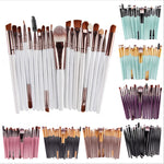 20pcs/set Wooden Handle Makeup Brush Set Beauty Tool Brushes, Coffee, Gold+Black, Black+White, Full Black, Black+Coffee, Brown+White, Gold+Pink, Brown+Green, Brown+Pink, Brown+Black, Gold+White, Gold+Green, Black+Green, Black+Pink, Brown+Purple        ...