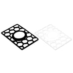 غطاء واقي على شكل بطاقة لتعقب موقع AirTag الجيل الثاني / AirTag الجيل الأول، تصميم خلية النحل أبيض، تصميم خلية النحل أسود