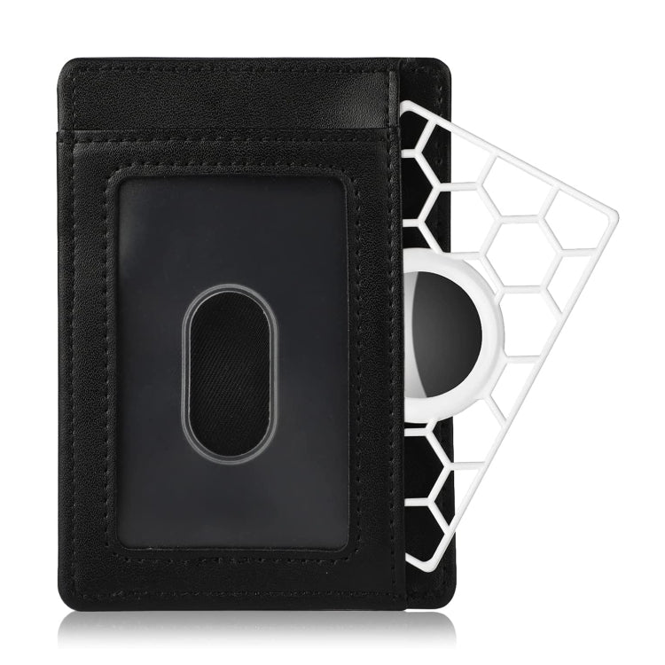 غطاء واقي على شكل بطاقة لتعقب موقع AirTag الجيل الثاني / AirTag الجيل الأول، تصميم خلية النحل أبيض، تصميم خلية النحل أسود