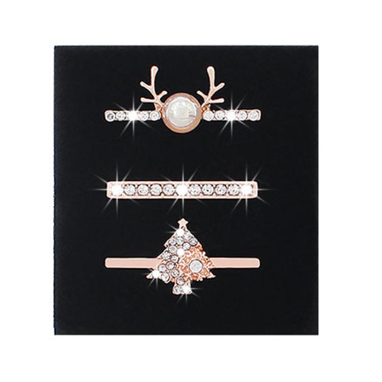 3pcs/Set Smart Watch Silicone Watch Band Decoration Ring