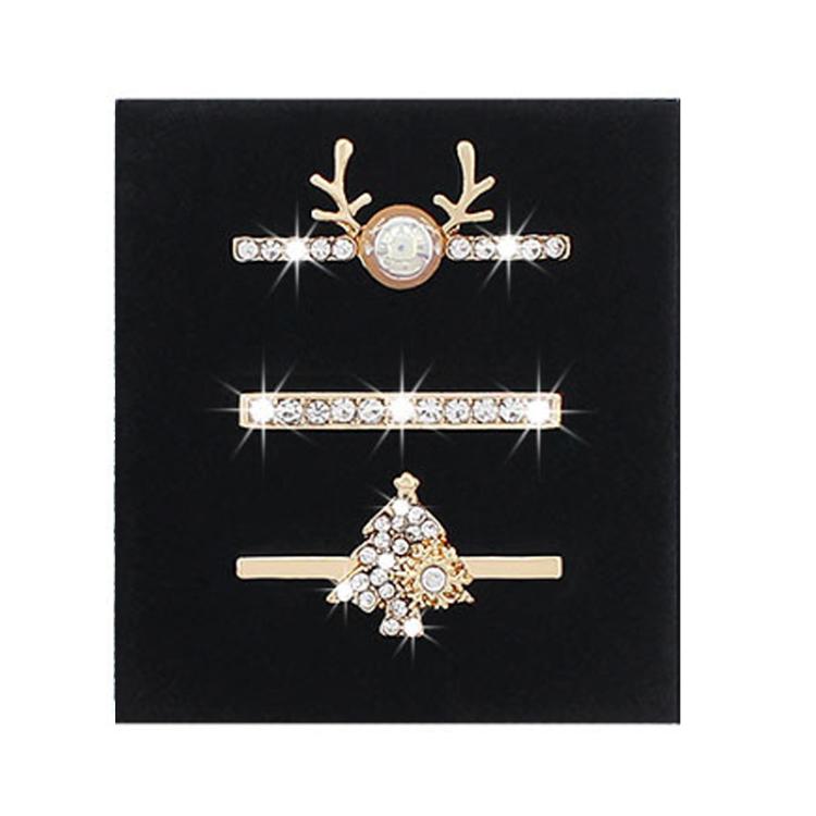 3pcs/Set Smart Watch Silicone Watch Band Decoration Ring