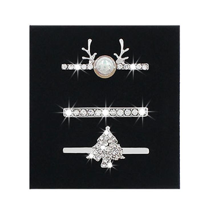 3pcs/Set Smart Watch Silicone Watch Band Decoration Ring