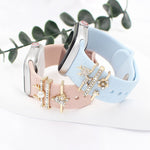 3pcs/Set Smart Watch Silicone Watch Band Decoration Ring