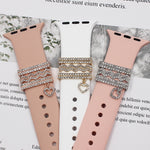 3pcs/set Smart Watch Silicone Strap Buckle Decoration Ring