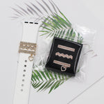 3pcs/set Smart Watch Silicone Strap Buckle Decoration Ring