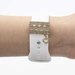 3pcs/set Smart Watch Silicone Strap Buckle Decoration Ring