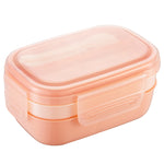 1900ML Large Capacity Microwave Children Sealed Compartment Lunch Box, Light Blue, Pink, Light Green, Blue, Green