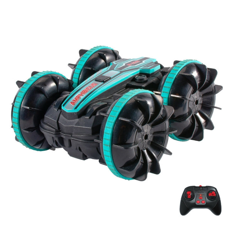 Voiture télécommandée amphibie acrobatique 2,4 GHz à double face et à roulement, jouet électrique pour enfants, rouge et vert