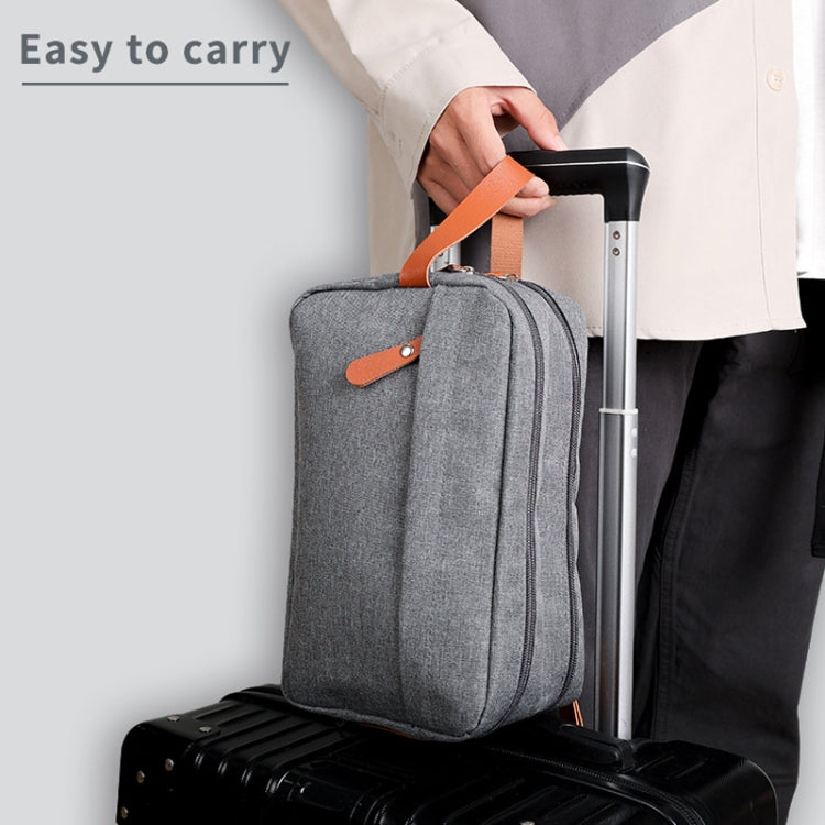 Doppellagige Reise-Kulturtasche für Herren, Reiseaccessoires, tragbare, feuchtigkeitsbeständige Tasche