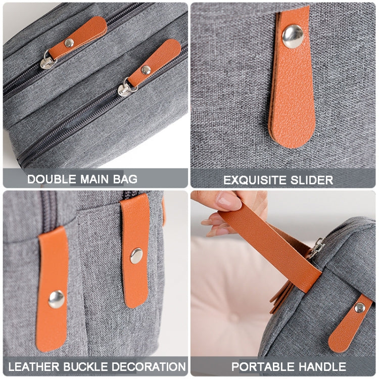 Doppellagige Reise-Kulturtasche für Herren, Reiseaccessoires, tragbare, feuchtigkeitsbeständige Tasche