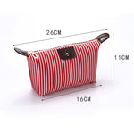 Striped Dumpling Cosmetic Bag Travel Folding Toiletry Bag