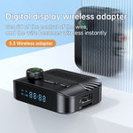 Digital Display Bluetooth 5.3 Audio Receiver Transmitter Support USB /TF Card MP3 Player, C68