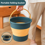 Small 4.6L Folding Thickened Portable Plastic Bucket Outdoor Fishing Barrel Car Travel Wash Barrel, Small 5L