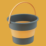 Large 17L Folding Thickened Portable Plastic Bucket Outdoor Fishing Barrel Car Travel Wash Barrel, Large 17L