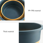 Large 17L Folding Thickened Portable Plastic Bucket Outdoor Fishing Barrel Car Travel Wash Barrel, Large 17L