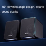 Havit A20 Plus Colorful Ambient Light Wired Computer Audio Stereo Surround Sound Speaker, Black, Bluetooth Version