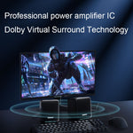 Havit A20 Plus Colorful Ambient Light Wired Computer Audio Stereo Surround Sound Speaker, Black, Bluetooth Version