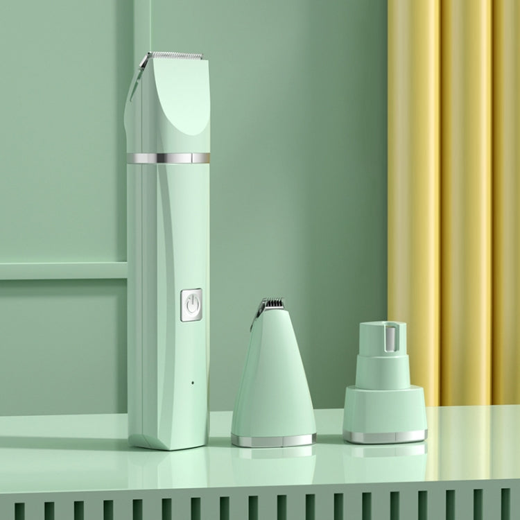 Pet Shaver Cat Dog Paw Hair Clipper Electric Fader, 2 in 1 Green, 3 in 1 Green, 4 in 1 Green, 2 in 1 White, 3 in 1 White, 4 in 1 White